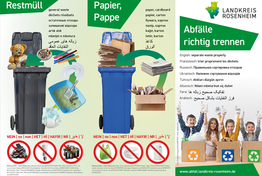 Flyer Abfall in 9 Sprachen